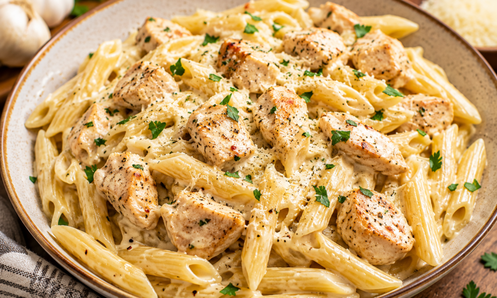 Creamy Garlic Chicken Pasta Recipe