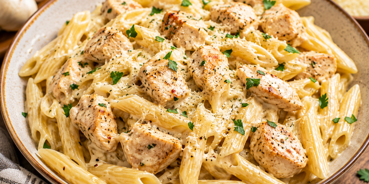 Creamy Garlic Chicken Pasta Recipe