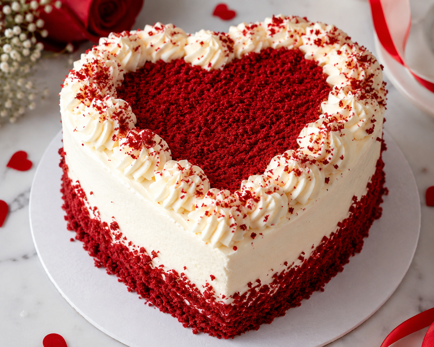 Heart Shape Red Velvet Cake Recipe – Homemade Cake