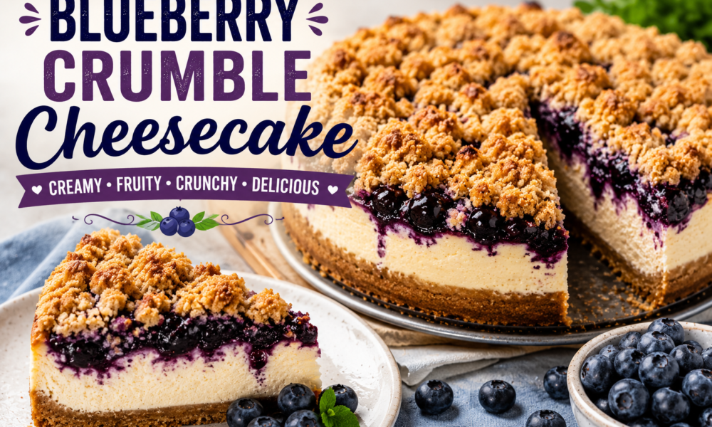 Blueberry Crumble Cheesecake Recipe