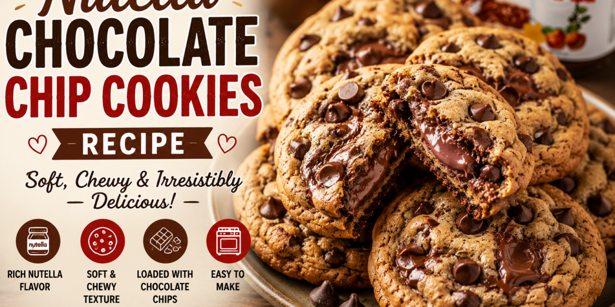 Nutella Chocolate Chip Cookies Recipe