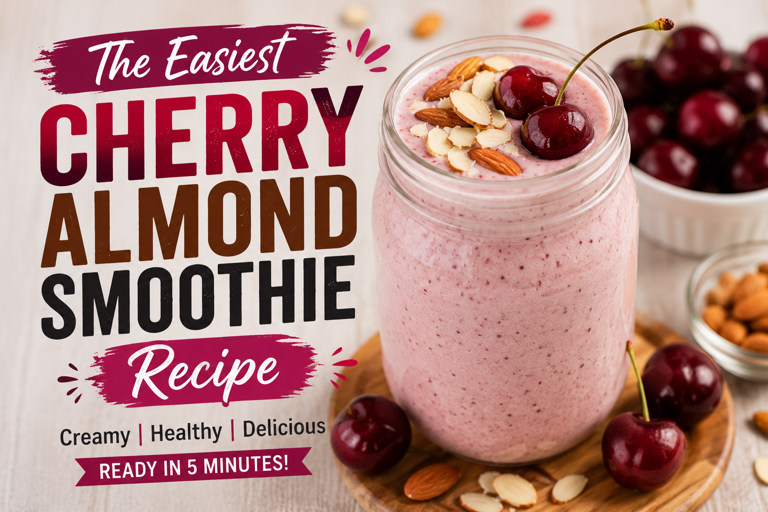 The Easiest Cherry Almond Smoothie Recipe