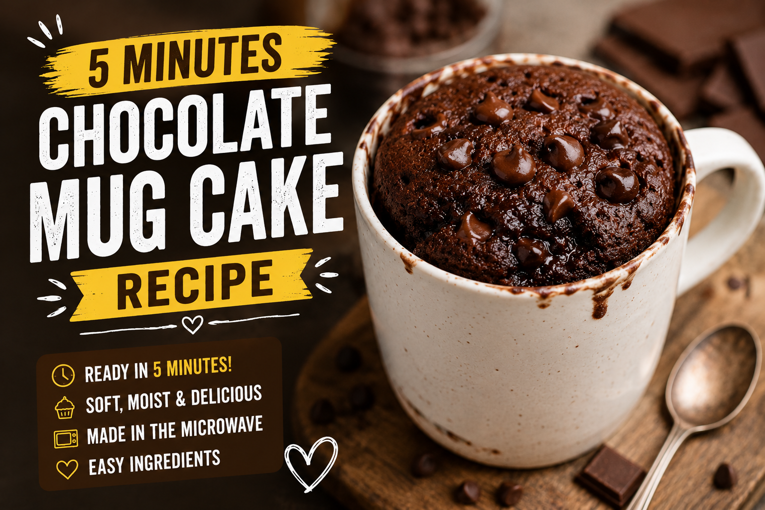 The Viral 5 Minutes Chocolate Mug Cake Recipe