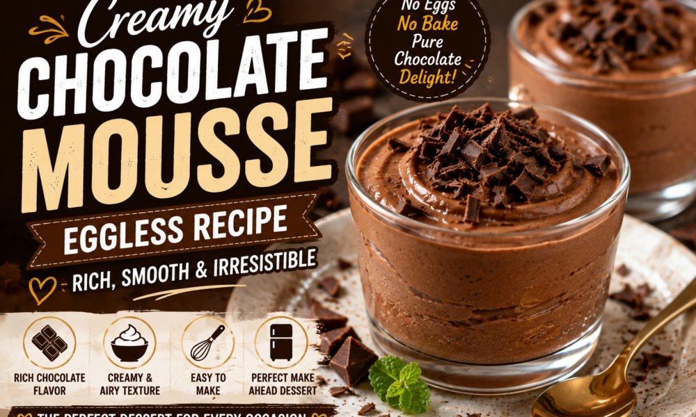 The Best Eggless Creamy Chocolate Mousse Recipe Ever