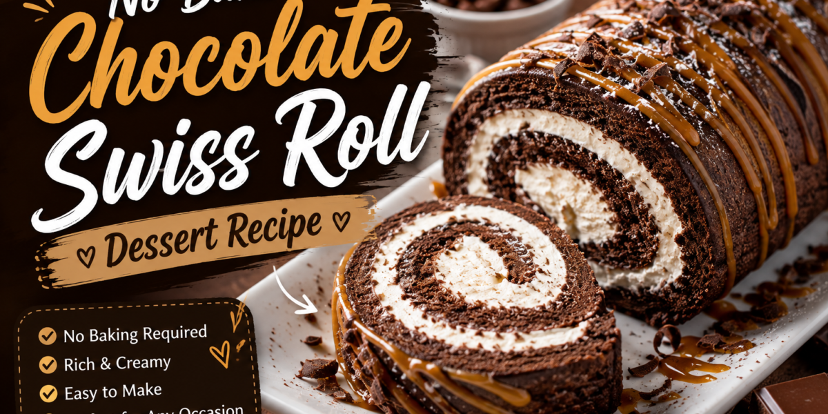 No-Bake Chocolate Swiss Roll Dessert Recipe
