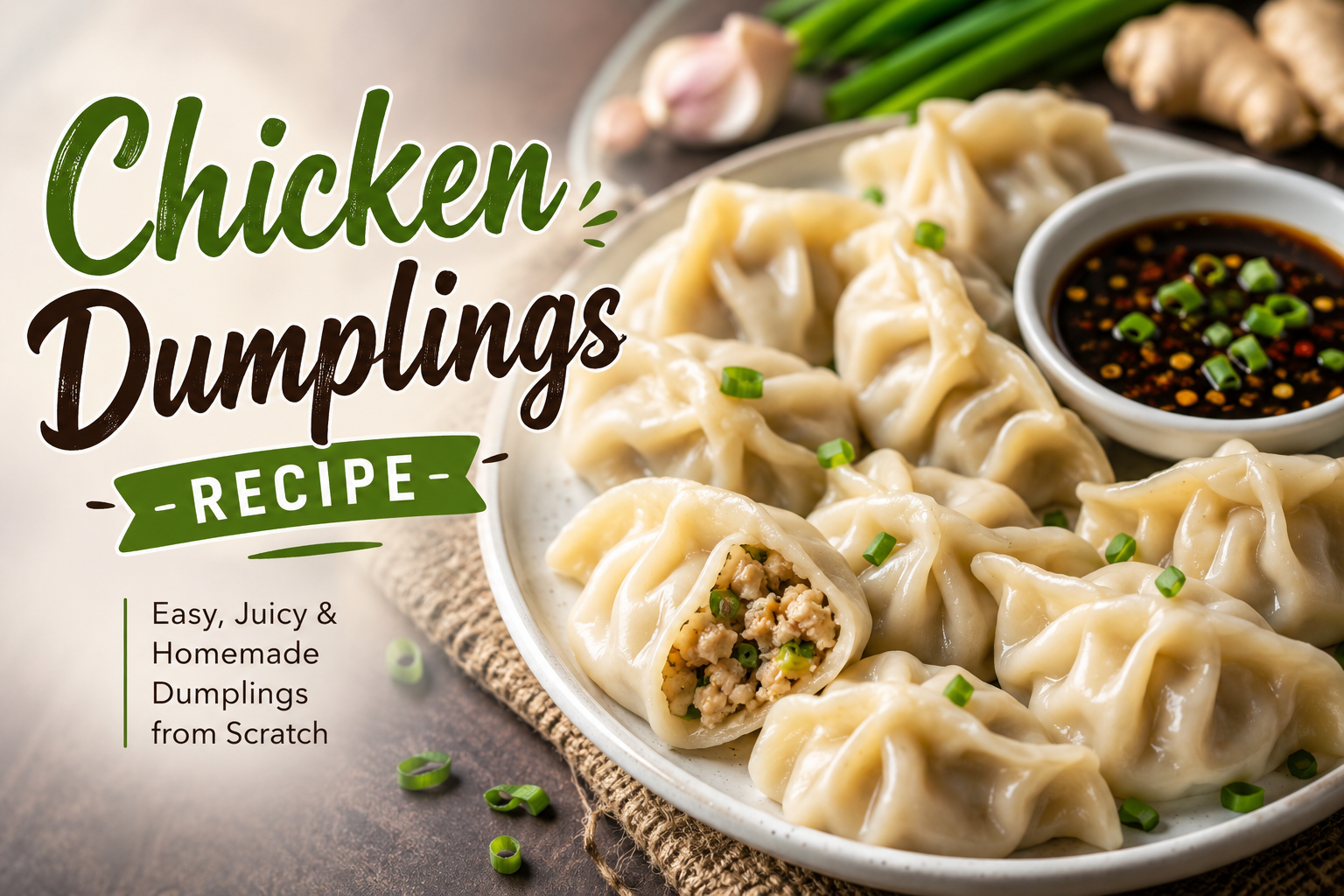 Homemade Chicken Dumplings with Perfect Filling