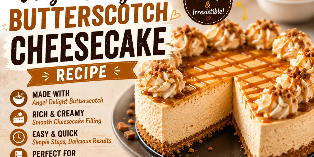 Easy Angel Delight Butterscotch Cheesecake Recipe (No-Bake & Creamy)